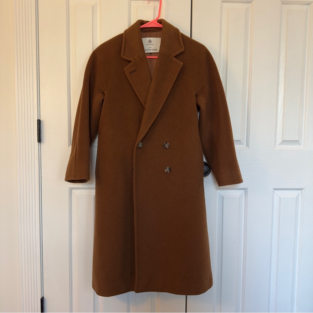 Aritzia The Slouch Coat Short Chocolatier Brown